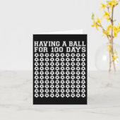 100日サッカースポーツのためのボール100スクーの日 カード (黄色い花)