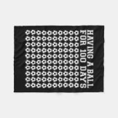 100日サッカースポーツのためのボール100スクーの日 フリースブランケット (正面(横))