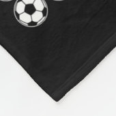 100日サッカースポーツのためのボール100スクーの日 フリースブランケット (角)