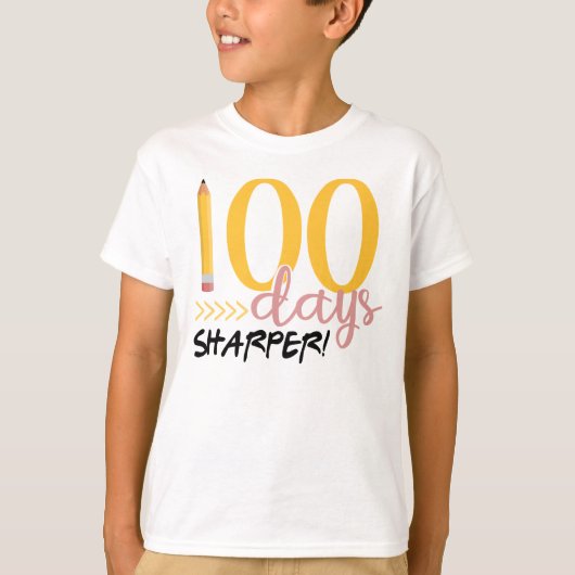 100日シャーパーシャツ100th Day of School先生 Tシャツ (正面)