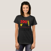 100日シャーパー100th学校の先生スタッド tシャツ (正面フル)