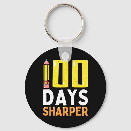 100日シャーパー100th Day Of School先生 キーホルダー (正面)
