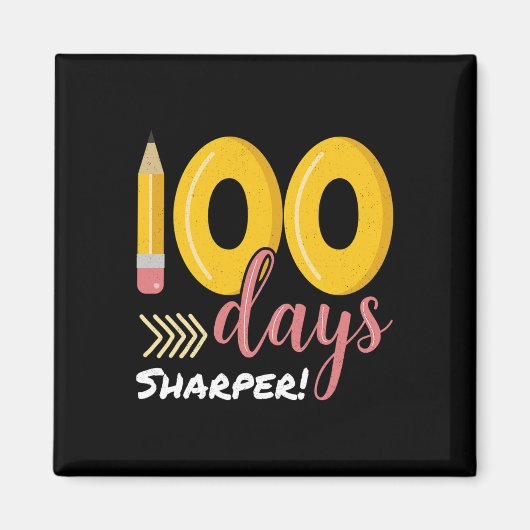100日シャーパー100th Day Of School先生 マグネット (正面)