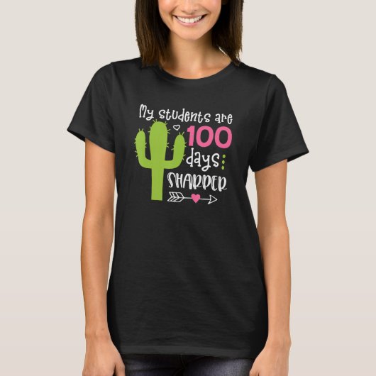 100日シャープサボテン先生ハッピー100日目O Tシャツ (正面)