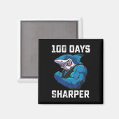 100日シャープシャーク100日目の学校ジム マグネット (正面/裏面)