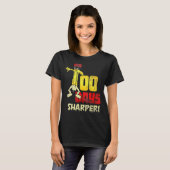 100日シャープダブ鉛筆学生子供100日 Tシャツ (正面フル)