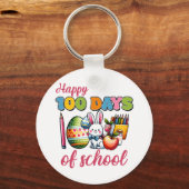 100日スクールボーイガールイースター100学校の日 キーホルダー (正面)