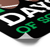 100日スクール100日目サッカーの学生 ポスター (角)