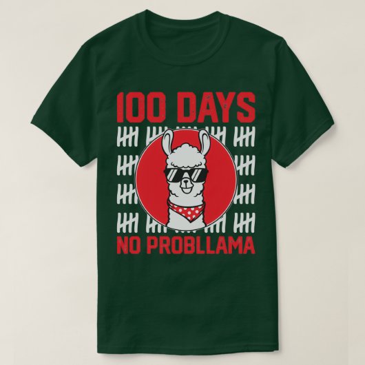100日スクールNo Problama Tシャツ (デザイン正面)
