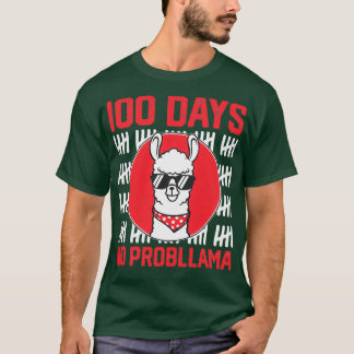 100日スクールNo Problama Tシャツ