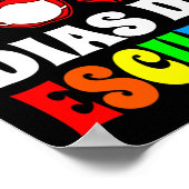 100日スペインのの学校 – Feliz 100 Dias De Esc ポスター (角)