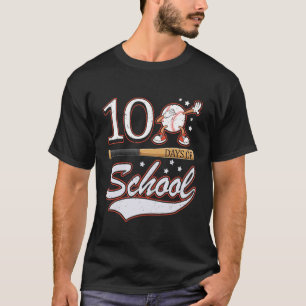 100日ズオブスクールスポーツゲーム野球選手Stu Tシャツ