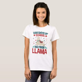 100日ズオブスクールNo Prob Llama Tシャツ (正面フル)