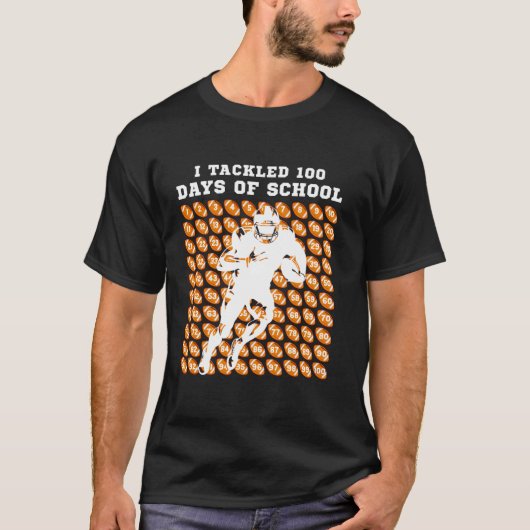 100日チャレンジ スクールフットボール 100日を乗り越えた Tシャツ (正面)