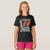 100日チャレンジ スクールフットボール Tシャツ (正面フル)