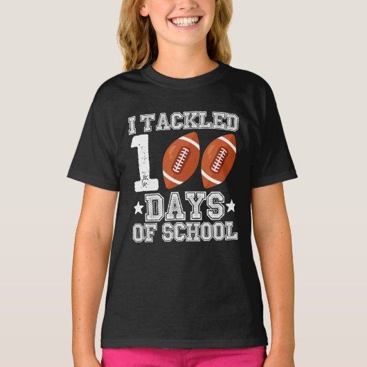 100日チャレンジ スクールフットボール Tシャツ (正面)