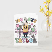 100日テイラー先生子供へ100th Day Of Scho カード (黄色い花)