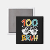 100日ブおもしろいル100日目子供へ マグネット (正面/裏面)