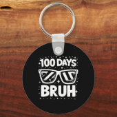 100日ブルスングル100th Day Of School Boys Gir キーホルダー (正面)