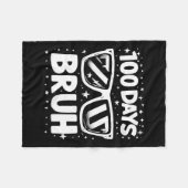 100日ブルスングル100th Day Of School Boys Gir フリースブランケット (正面(横))