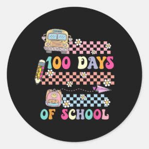 100日ブルバスハッピー100日の学校先生 ラウンドシール