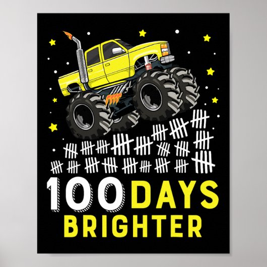 100日モンスタートラック100日の学校 ポスター (正面)