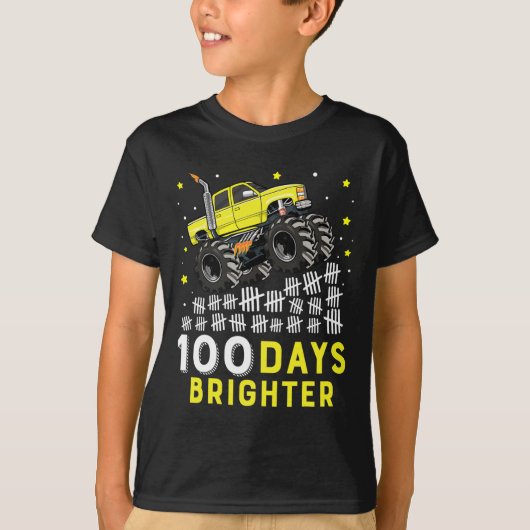 100日モンスタートラック100日の学校 Tシャツ (正面)