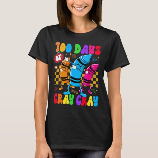 100日レイCray学校先生少年少女 Tシャツ (正面)