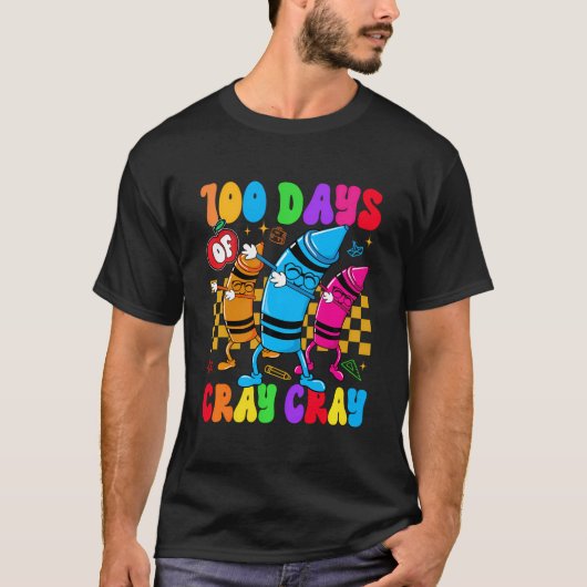 100日レイCray学校先生少年少女 Tシャツ (正面)