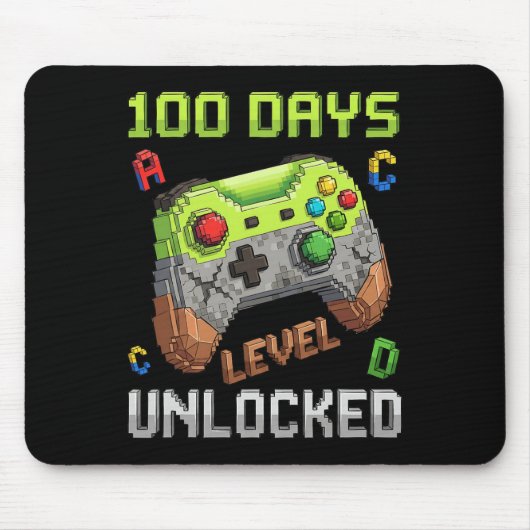 100日レベルアンロック ゲーム 100日記念日 マウスパッド (正面)