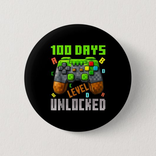 100日レベルアンロック ゲーム 100日記念 缶バッジ (正面)