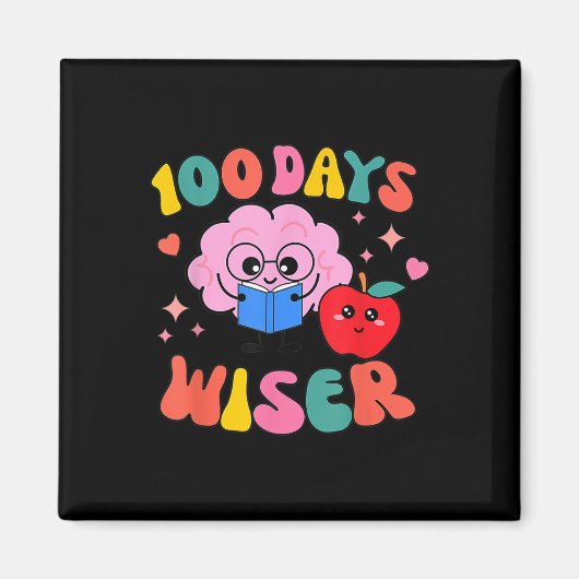 100日ワイザーレトロGroovy 100日のSchool Tea マグネット (正面)