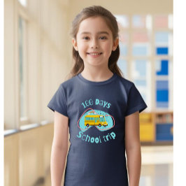 100日修学旅行キッドのTシャツ、女の子のTシャツ Tシャツ