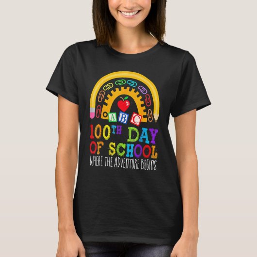 100日先生アドベンツ校の100日目 Tシャツ (正面)
