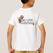 100日入学おめでとう恐竜Tシャツ Tシャツ (裏面)