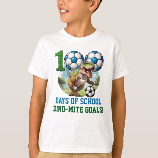100日入学おめでとう恐竜Tシャツ Tシャツ (正面)