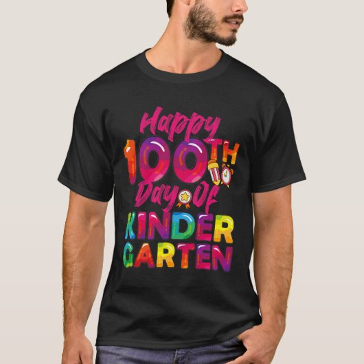 100日全学生先生ハッピー100日目Ki Tシャツ (正面)