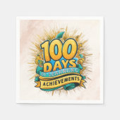100日学の実績お祝い スタンダードカクテルナプキン (正面)