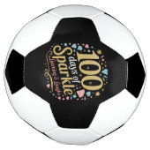 100日学びのスパークルと笑顔 サッカーボール (回転)