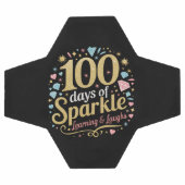 100日学びのスパークルと笑顔 サッカーボール (フラット)