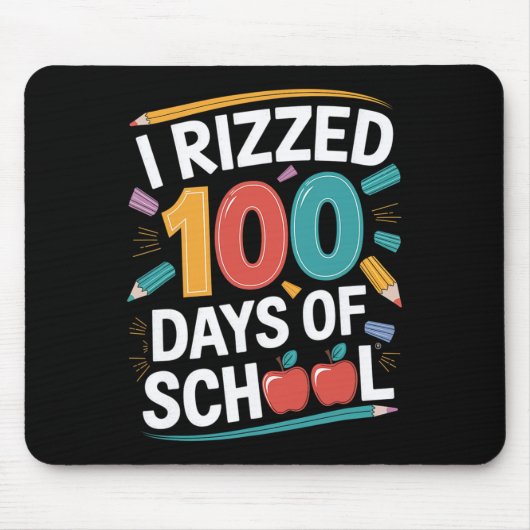 100日学校の学生先生Iは100日 マウスパッド (正面)