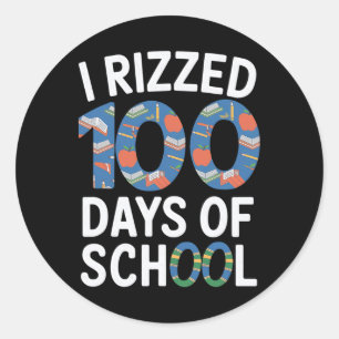 100日学校の学生先生Iは100日 ラウンドシール