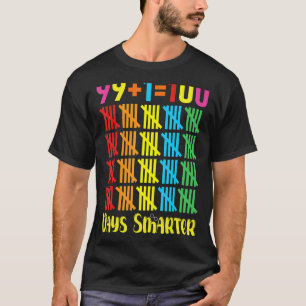 100日学校の幸せな100日100日頭が切れる先生 Tシャツ