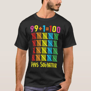 100日学校の幸せな100日100日頭が切れる先生 Tシャツ