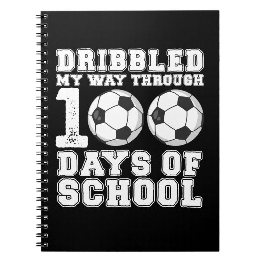 100日学校サッカーでドリブル ノートブック (正面)