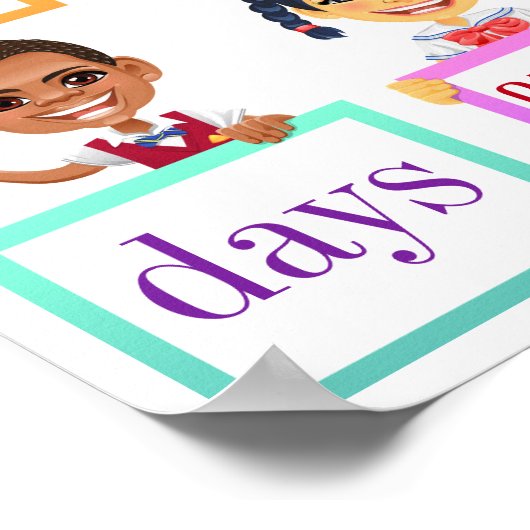 100日学校ポスター ポスター (角)