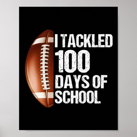 100日学校100日目のフットボールを指導 ポスター (正面)