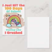 100日学校、私は100日を打ち、粉砕した エンクロージャーカード (正面/裏面)