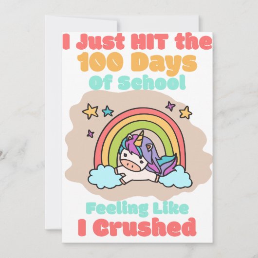 100日学校、私は100日を打ち、粉砕した シーズンカード (正面)