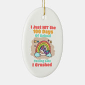 100日学校、私は100日を打ち、粉砕した セラミックオーナメント (右)